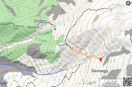 Route zum Bergwerk Gemsegg