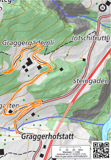 Karte Grube Graggental